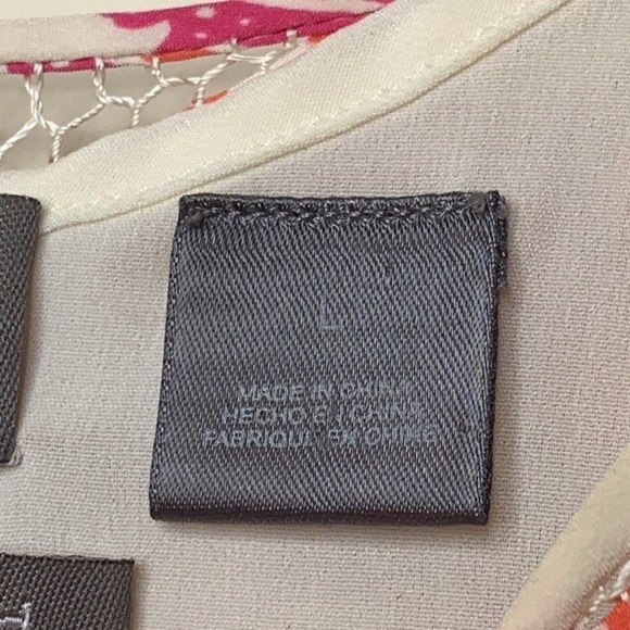 Sigrid Olsen Pink White Silk Lined Hand Knit Woven Beaded V Neck Camisole Top L - Picture 9 of 17